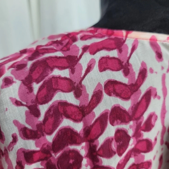 NWT BEACH LUNCH LOUNGE Pink Orange MAXI DRESS Cover up Ruffle Tie Womens sz S - Picture 13 of 13